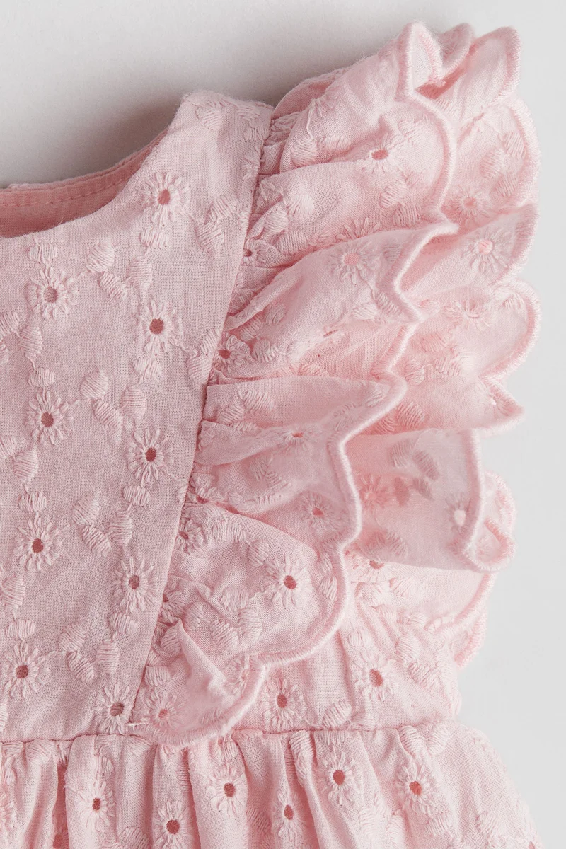 H&M Frilled broderie anglaise dress
